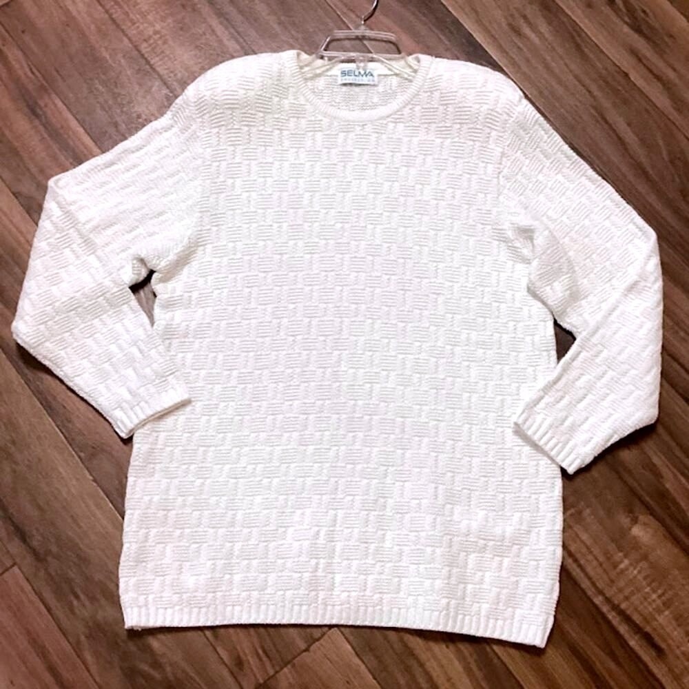 Selma Finland Vintage Celtic Crew Neck Knit Sweater in Off-white ‎ Large - Picture 2 of 7